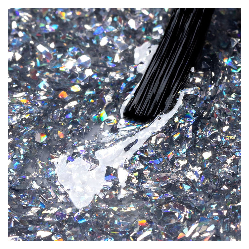 Vernis Semi-Permanent 7,2 ml - Silver Confetti Vernis Semi-Permanent 7,2 ml - Silver Confetti